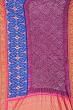 Kanchipuram Silk Badhani purple Saree With Ikat