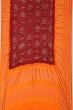 Kanchipuram Silk Bandhani Maroon Saree