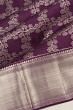 Kanchipuram Silk Checks Purple Saree