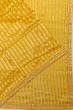 Organza Vertical Lines Yellow Saree With Embroidery Border