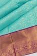 Kanchipuram Silk Brocade Sky Blue Saree