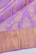 Kanchipuram Silk Jaal And Butta Violet Saree