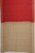 Tussar Butta Red Saree With Warli Embroidery Pallu