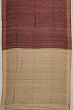 Tussar Butta Brown Saree With Warli Embroidery Pallu