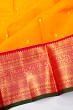 Kanchipuram Silk Butta Mustard Yellow Saree