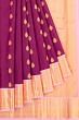 Kanchipuram Silk Butta Purple Saree