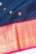 Kanchipuram Silk Butta Dark Blue Saree