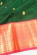 Kanchipuram Silk Butta Bottle Green Saree