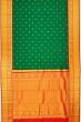 Kanchipuram Silk Butta Dark Green Saree