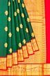 Kanchipuram Silk Butta Bottle Green Saree