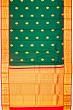 Kanchipuram Silk Butta Bottle Green Saree