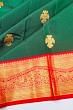 Kanchipuram Silk Butta Bottle Green Saree