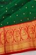 Kanchipuram Silk Butta Dark Green Saree