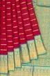 Classic Kanchipuram Silk Horizontal Lines Pink Saree