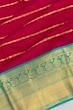 Classic Kanchipuram Silk Horizontal Lines Pink Saree