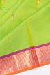 Kanchipuram Silk Butta Parrot Green Saree