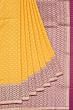 Banarasi Silk Checks And Butta Yellow Saree