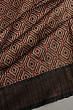 Tussar Printed Brown Saree