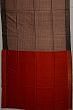 Tussar Printed Brown Saree