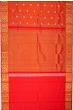 Kanchipuram Silk Brocade And Butta Red Saree