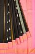 Kanchipuram Silk Vertical Lines Black Saree