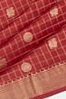 Taranga Kanchi Silk Checks And Butta Maroon Saree