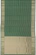 Taranga Kanchi Silk Horizontal Lines Dark Green Saree