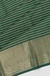 Taranga Kanchi Silk Horizontal Lines Dark Green Saree