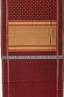 Classic Kanchipuram Silk Butta Brown Saree With Rettai Pettu Border