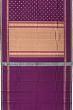 Classic Kanchipuram Silk Butta Purple Saree With Rettai Pettu Border