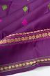 Classic Kanchipuram Silk Resham Butta Violet Saree With Rettai Pettu Border