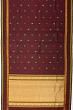 Classic Kanchipuram Silk Resham Butta Brown Saree With Rettai Pettu Border