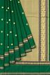 Classic Kanchipuram Silk Butta Green Saree With Rettai Pettu Border