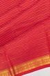 Kanchipuram Silk Horizontal Lines Pink Saree