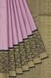 Kanchipuram Silk Checks Lavender Saree