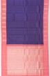 Kanchipuram Silk Checks Violet Saree