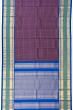 Classic Kanchipuram Silk Checks Purple Saree