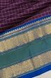 Classic Kanchipuram Silk Checks Purple Saree