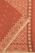 Dhakai Muslin Jamdani Cotton Butta Rust Red Saree