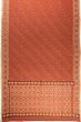 Dhakai Muslin Jamdani Cotton Butta Rust Red Saree