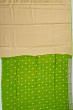 Organza Crushed Tissue Butta Parrot Green Saree