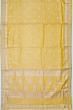 Organza Crushed Tissue Butta Yellow Saree