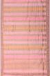 Organza Tissue Vertical Lines Multicolour Pink Saree