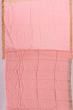 Organza Tissue Vertical Lines Multicolour Pink Saree