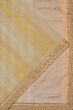 Organza Tissue Vertical Lines Multicolour Cream Saree