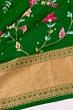 Soft Silk Embroidery Jaal Dark Green Saree