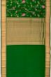 Soft Silk Embroidery Jaal Dark Green Saree