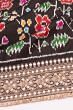 Pochampally Silk Ikat Black Saree With Embroidery Border