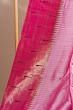 Paithani Silk Vertical Lines Pink Saree