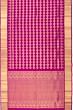 Kanchipuram Silk Geometrical Brocade Rani Pink Saree